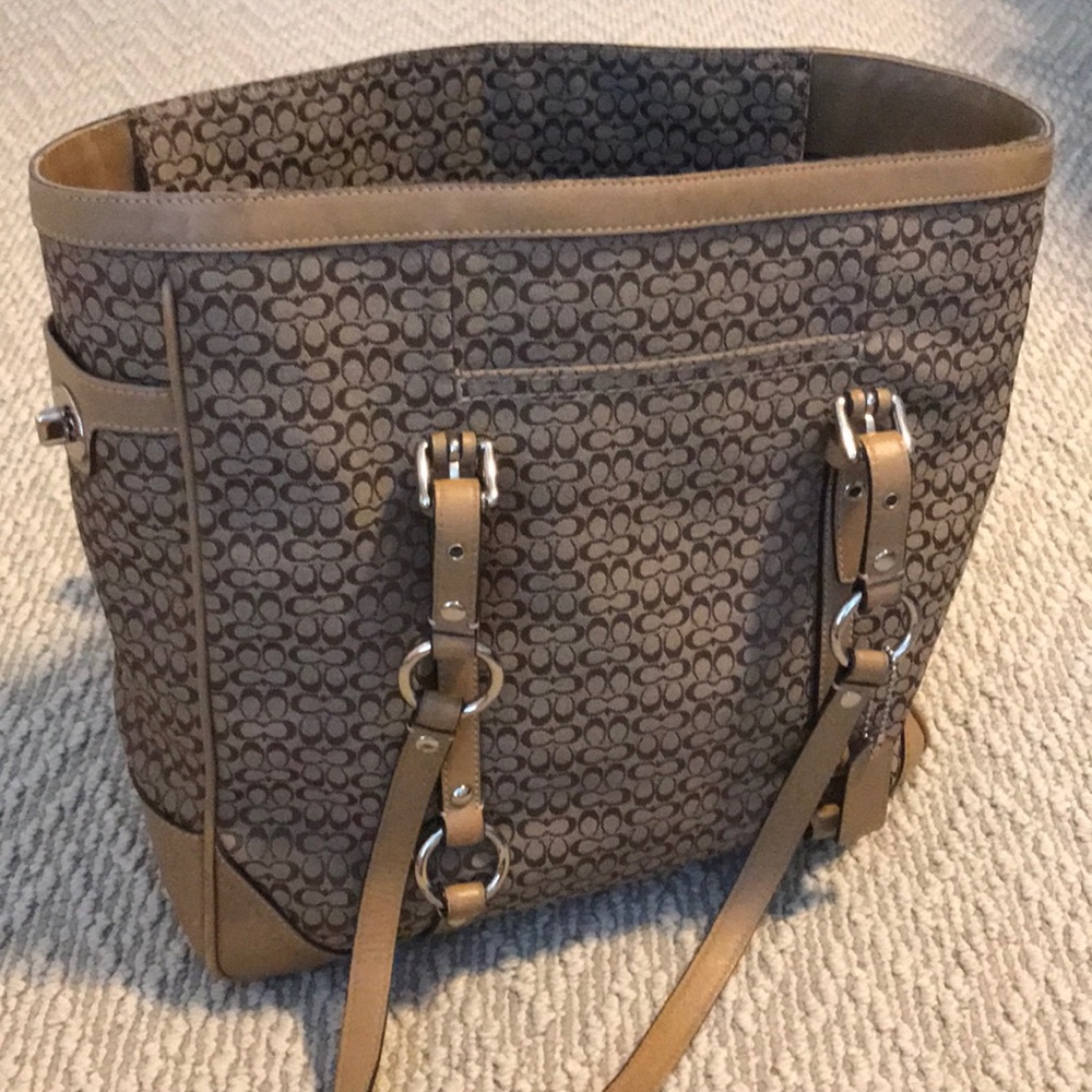 Monogram coach tote/purse